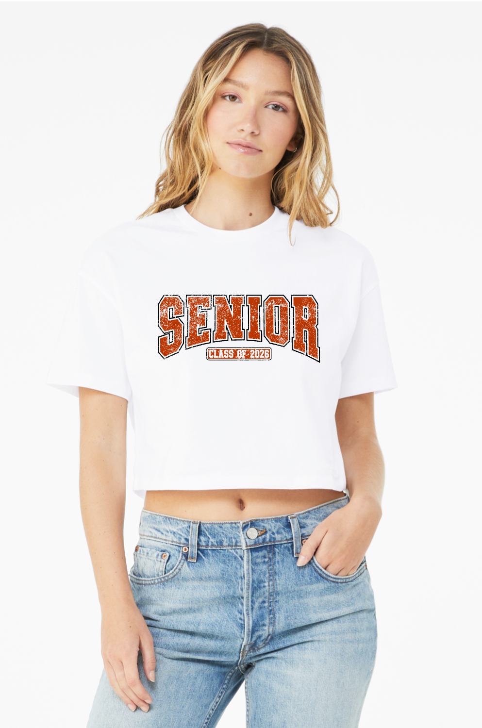 Retro Senior Class of 2026 Women’s Jersey Crop Tee