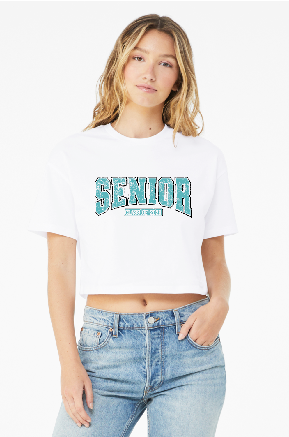 Retro Senior Class of 2026 Women’s Jersey Crop Tee